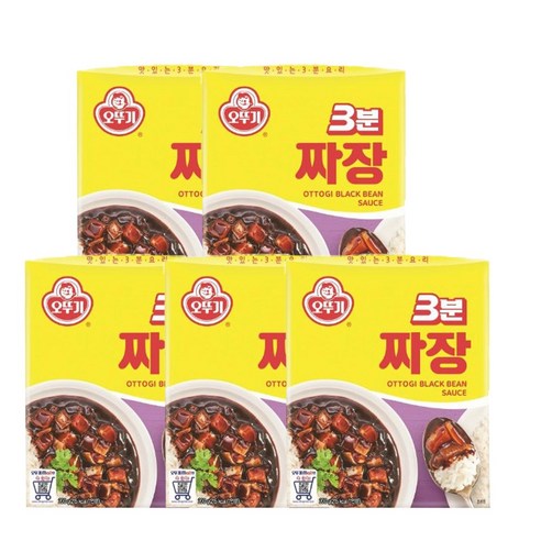 <올따옴> 오뚜기 3분짜장 200g x 5입, 5개