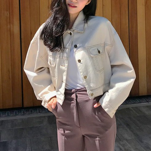 [랜덤플레이] 캐주얼 크롭 포켓 자켓