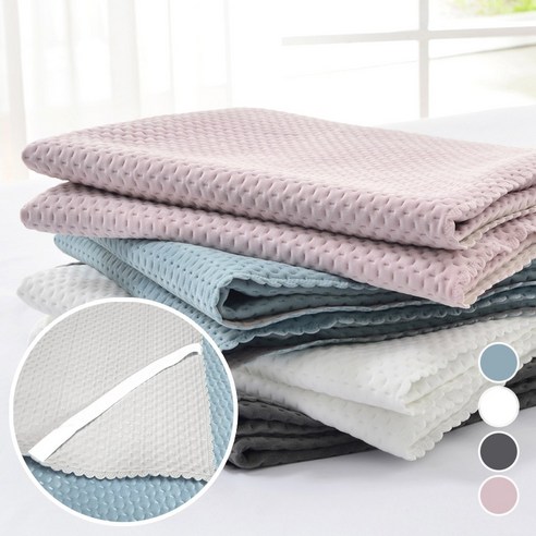 엘르넨 스무디 극세사 패드/스프레드: 겨울밤을 감싸는 포근한 행복 침대스프레드