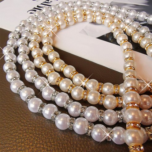 편리하고 세련된 매일슬 진주 스트랩 휴대폰 목걸이