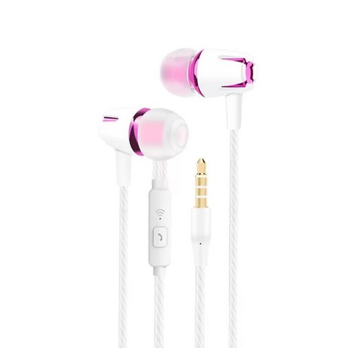 DFMEI EAR -IN -EAR 헤드폰은 Xiaomi Vivo Huawei Honor Oppo 안드로이드 휴대폰 라인 제어 밀 체중베이스를 사용하는 데 적합합니다., Michael Call [Rose Red] 가져 오기