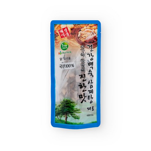 국산 100% 한방 재료로 만든 건강한 백숙 삼계탕