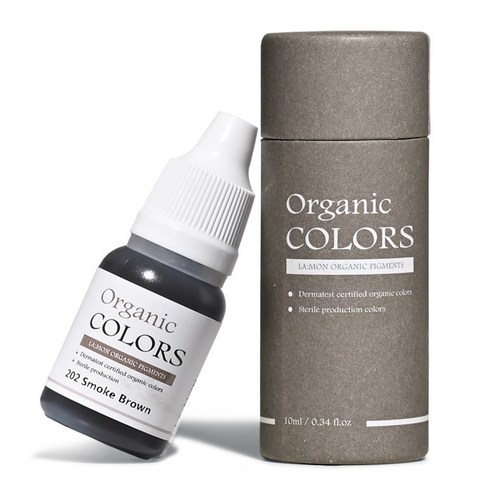 래쉬몬스터 오가닉 수지엠보 색소 아이라인 입술반영구 눈썹문신 스킨커버 10ml, 1개, [엠보 수지] 202 스모크 브라운