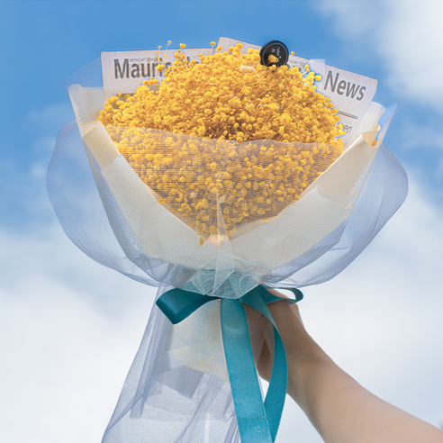 영원한 시간의 아름다움을 담은 '1000일 동안' 보존화 안개꽃다발