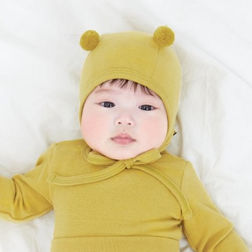 메르베 아기보넷 귀여운모자 쫑긋귀 방울 꼭지모자 올스판 신생아