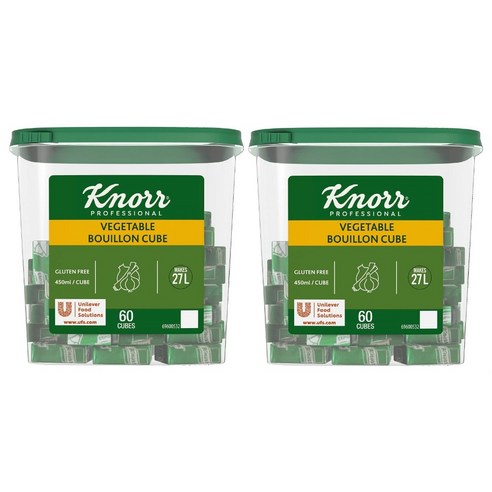 Knorr Stock Cubes 영국 크노르 야채 부용 큐브 60큐브 600g 2팩, 2개