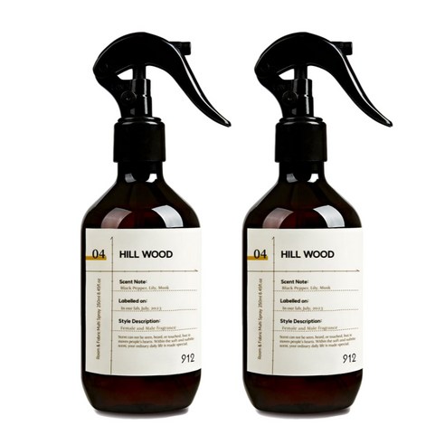 912 멀티 스프레이 드레스퍼퓸, 힐 우드, 250ml, 2개