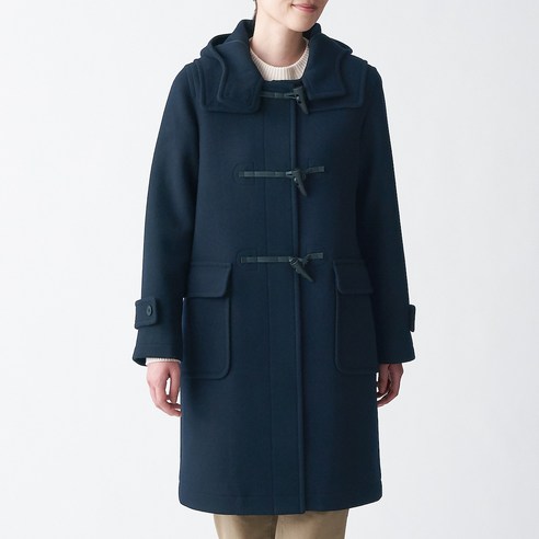 무인양품 MUJI 여성 프렌치 울 혼방 더플 코트 BDA03A0A
