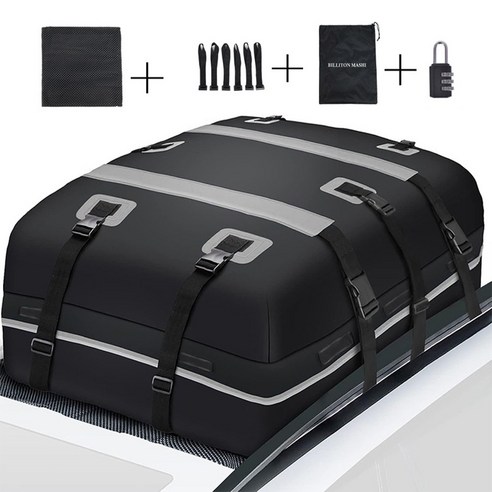 캠핑용 외출용 승용차 자동차 대용량 방수 루프백, 1개, 블랙+그레이