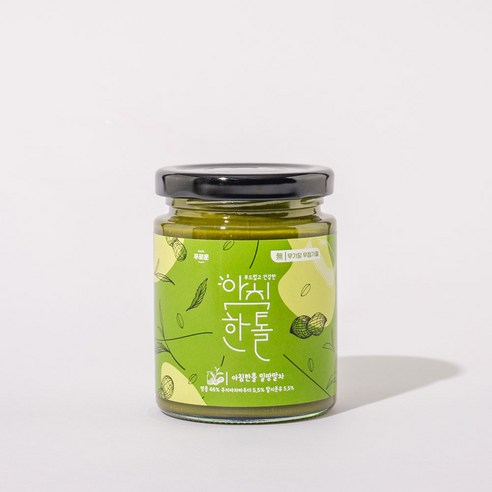 땅콩 47% 말차스프레드 녹차 말차 오설록 무설탕 무첨가물 아침한톨 푸로운 땅콩말차, 220g, 1개