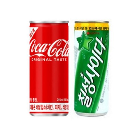 코카콜라 칠성사이다 245ml 2종 30캔 세트, 1세트