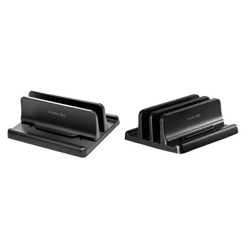 2팩 업라이트 데스크탑 랩탑용 랩탑용 스탠드, 5.98x4.8x2.16inches., 블랙 + 블랙, 플라스틱