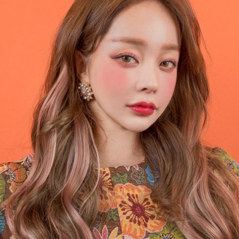 가발매니아 퍼스널 컬러 브릿지 웨이브 피스, 1개, 리빙코랄