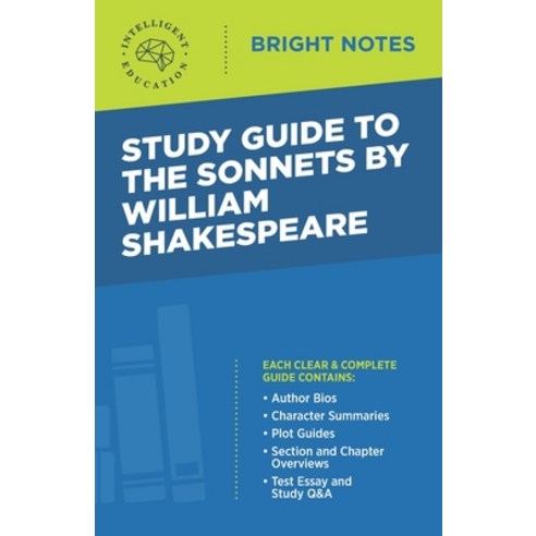 Study Guide to The Sonnets by William Shakespeare Paperback, Influence Publishers, English, 9781645425861