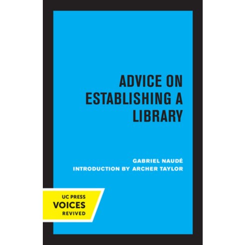 (영문도서) Advice on Establishing a Library Paperback, University of California Press, English, 9780520347946