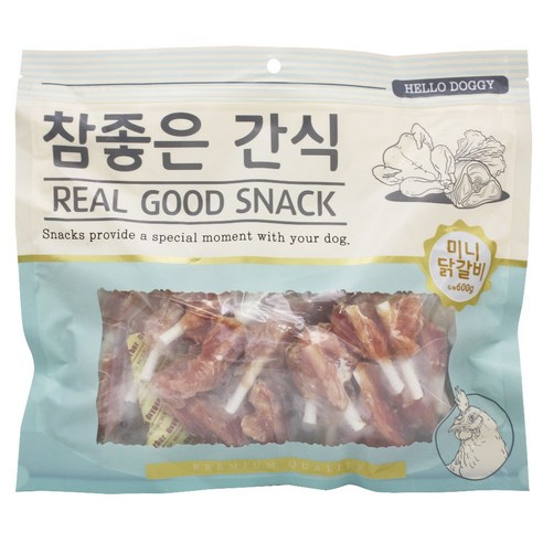 참좋은간식 헬로도기 강아지 간식 600g, 미니닭갈비, 1개 
강아지 간식