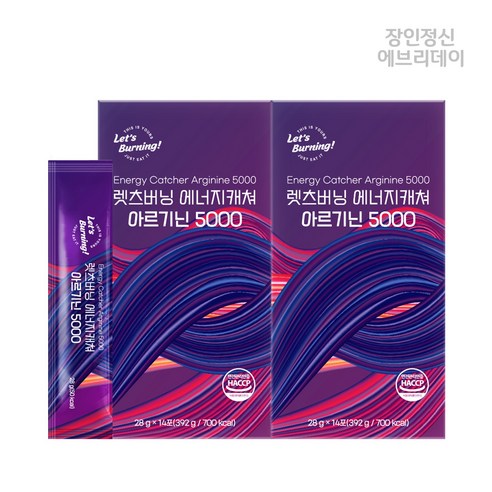 렛츠버닝 에너지캐처 아르기닌5000 젤리14p, 392g, 2개