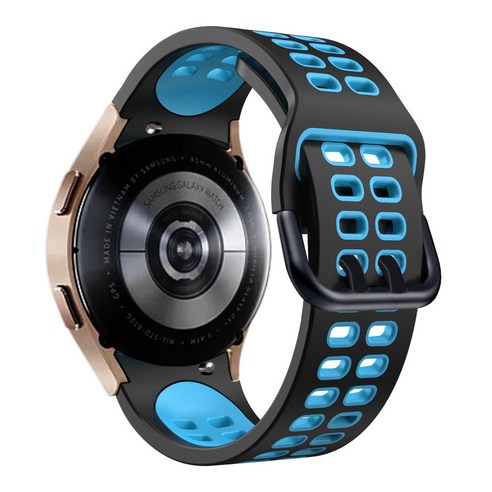삼성 갤럭시 시계 4 클래식 46mm 42mm / 44mm 42mm 실리콘 스포츠 밴드, Black Blue, watch 4 classic 46mm