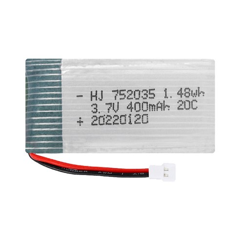 올칩 3.7V 400mAh 드론배터리 소형 RC 쿼드콥터 예비용 교체 부품, (슈퍼소닉) 3.7v 400mah(MOLEX), 1개