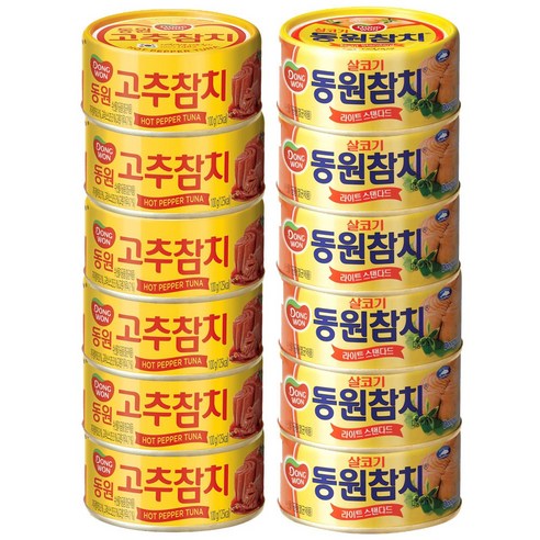 동원 고추참치100g 5개+살코기참치100g 5개 세트, 100g, 12개