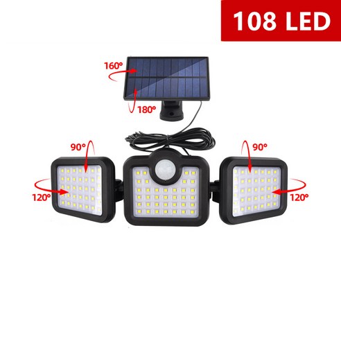 JXD 야외용 태양광 LED 태양광 정원등 방수성의 유도등, 108LED