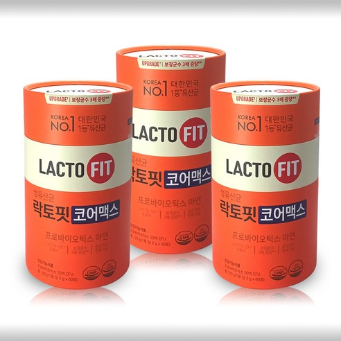 [종근당건강] 락토핏 생유산균 코어 3통, 120g, 3개, 2000mg, 상세페이지 참조, 상세 설명 참조