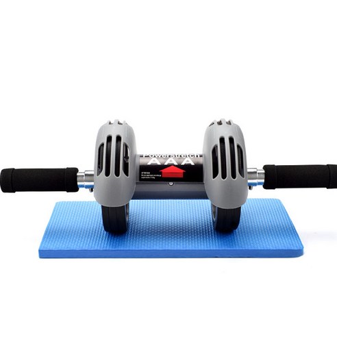 Neirny AB슬라이드 리바운드 초보자 코어강화 복근 운동기구 뱃살 다이어트 홈트레이닝 무릎패드 포함, 그레이+무릎패드