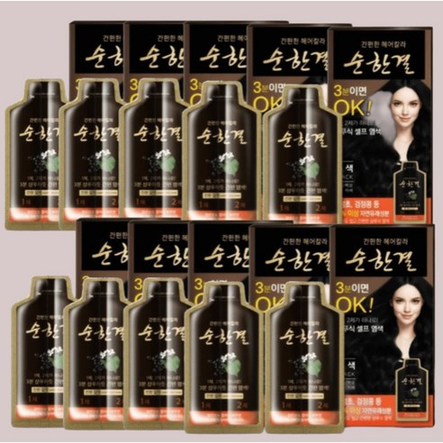 대양라이프 순한결 머리염색약 새치염색 체험분동봉 샴푸식 버블염색약 NO-암모니아, 진한갈색, 57개