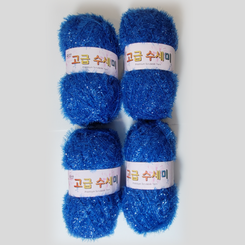 울클럽 별꽃수세미 만들기 DIY 고급수세미실 80g 4볼세트 (총 320g), 112블루, 1개
