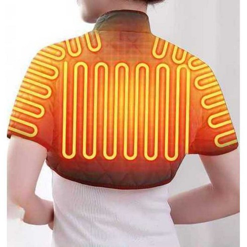 상체 어깨 찜질기 오십견 온열 마사지 경추 조끼 패드, 여성용 그린 XL