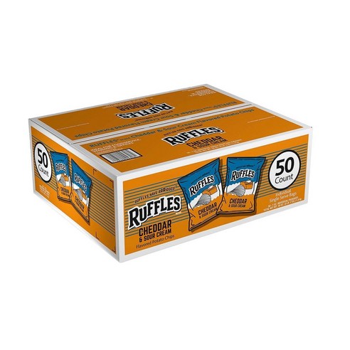 [미국직배송]러플스 체다 & 사우어 크림 포테이토 칩 50개입x28g Ruffles Cheddar & Sour Cream ...