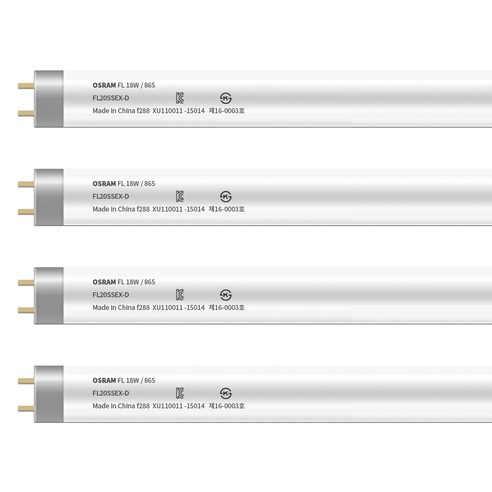 오스람 직관 형광등 FL 18W 32W 36W 4개입, 18W 주광색(865), 1개 led형광등 Best Top5