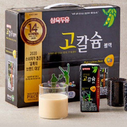 삼육두유 고단백 고칼슘블랙 고칼슘 190ml 24팩, 24개