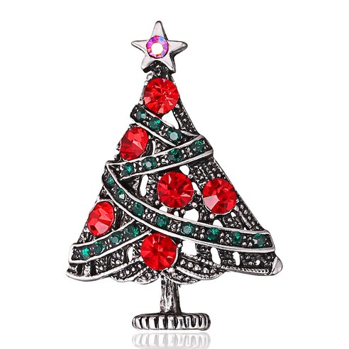 KORELAN 새로운 패션 합금 다이아몬드 크리스마스 트리 코사지 크리스마스 시리즈 브로치 직접 자리