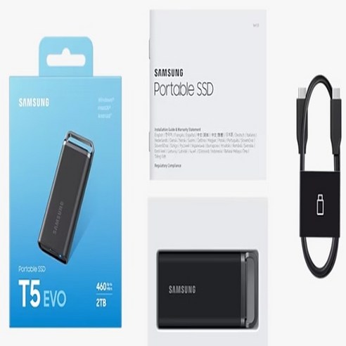 삼성외장 SSD T5 EVO USB 3.2 Gen 1 (블랙) 2 TB MU-PH2T0S/WW, 2TB