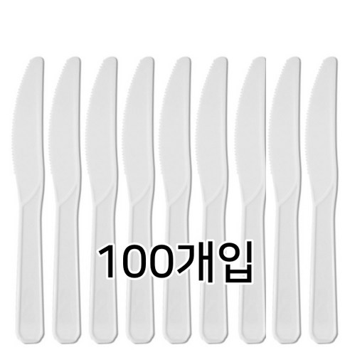 일회용나이프 100매입 테이크아웃 벌크포장, 1개, 100개입