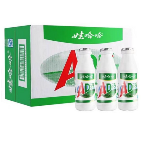 킹콩푸드와하하 AD칼슘우유 AD우유 칼슈우유 중국음료 220mlx.4.병, 6개, 220ml