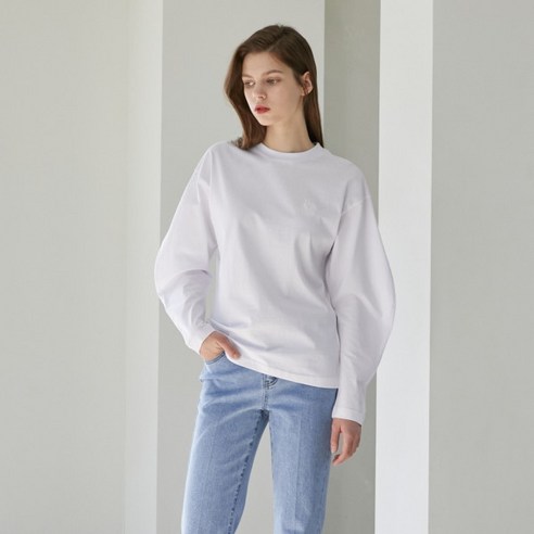 [에고이스트] 볼륨소매자수포인트티셔츠EN2OTL52 EN2OTL02