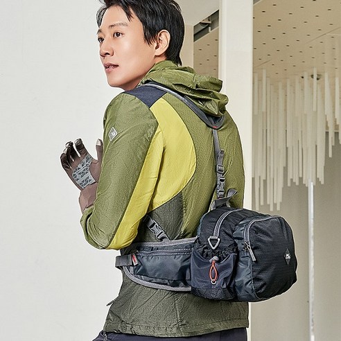 콜핑 가벼운 산행용 물병수납 힙쌕3304U, 네이비