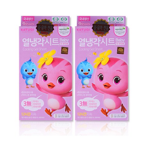 해호 엄마까투리 열냉각시트 6매입 핑크, 1세트, 12개입