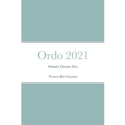 Ordo 2021 Paperback, Lulu.com, English, 9781716355400