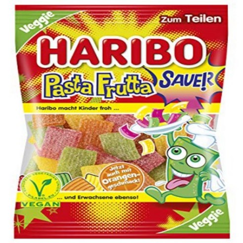 Haribo Sour Paata Frutta 하리보 사워 파타 프루타 젤리 5.6oz(160g) 8팩, 160g, 8개 Best Top5