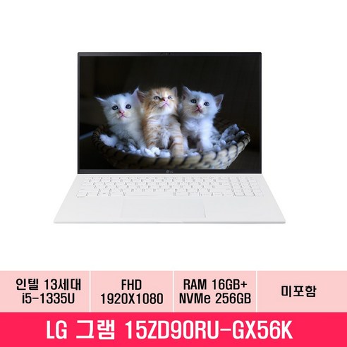 LG전자 2023 그램15, 15ZD90RU-GX56K, Free DOS, 2TB, 스노우 화이트, 코어i5