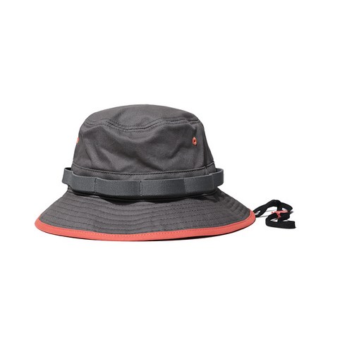 【등산모】일본식 거리 방풍 로프 분지 모자 남자와 여자의 유행 브랜드 기능 대비 컬러 어부의 모자 여름 태양 보호 모자, 회색