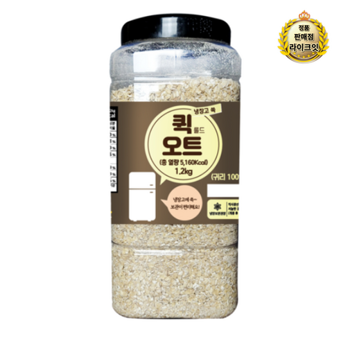 냉장고쏙 롤드 오트, 1.2kg, 1개