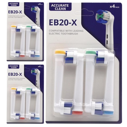로앤하이 오랄비 호환 전동칫솔모 리필모 벨류팩, EB-20X 어큐리트클린 3팩(12개입), 12개