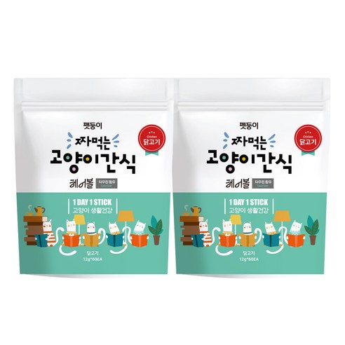 반려묘 펫둥이 짜먹는 고양이 간식, 120P, 닭고기