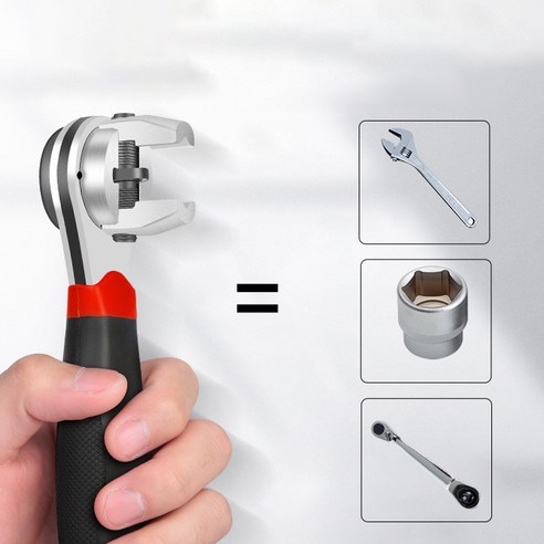 솔리드 만능 라쳇렌치 1/2인치 6-22mm 멀티 다기능 육각 스패너 깔깔이 라쳇핸들, 1개