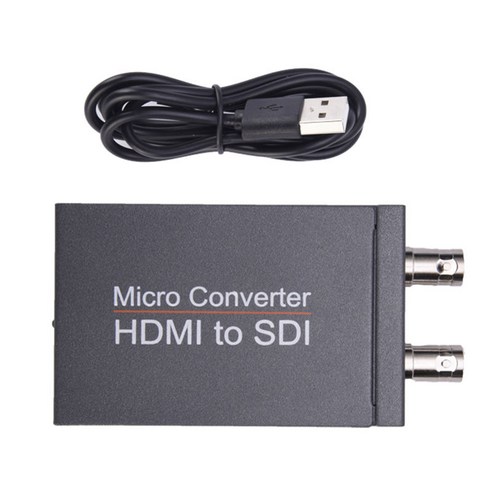 1080P HDMI To SDI Converter 카메라 컴퓨터용 자동 포맷 감지, 3.8x2.2x0.9인치, 회색, 철