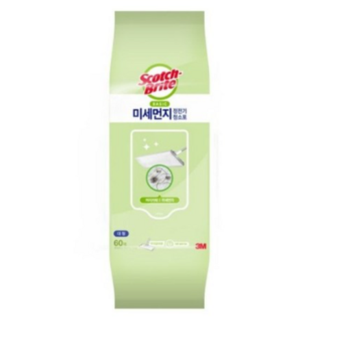 3M 베이직 미세먼지 정전기 청소포 대형 60매, 2개입